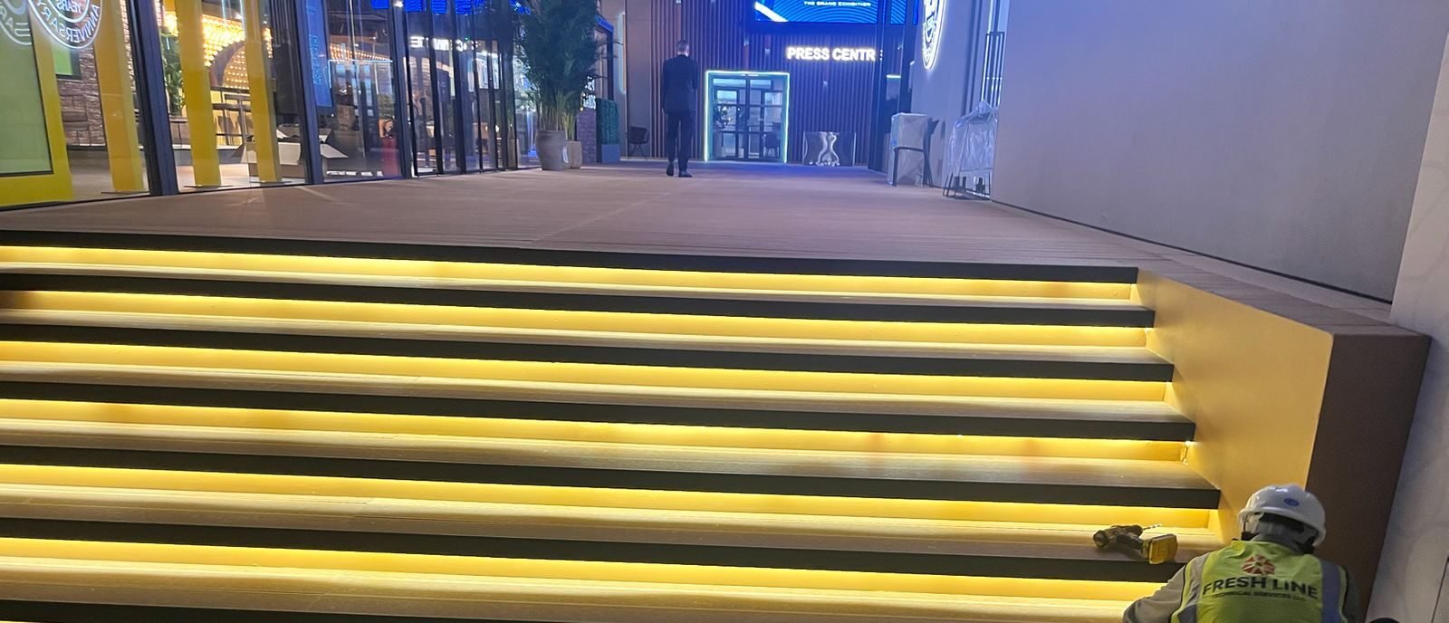 Commercial stage and lighting installation by Fresh Line Technical Services
